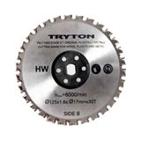  TRYTON   TARTOZÉK - TPD860K - FÉM/FA/MŰANYAG VÁGÓKORONG / 125MM 