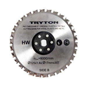  TRYTON   TARTOZÉK - TPD860K - FÉM/FA/MŰANYAG VÁGÓKORONG / 125MM  termék fő termékképe