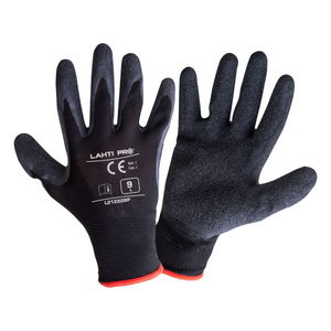  LAHTI.PRO   LATEX VÉDŐKESZTYŰ POLIÉSZTER / FEKETE - 8  termék fő termékképe