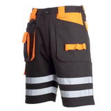  LAHTI.PRO   FÉNYVISSZAVERŐS RÖVIDNADRÁG / FEKETE-NARANCSSÁRGA - 3XL 