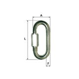  MK   HORGANYZOTT ÖSSZEKÖTŐ LÁNCSZEM - 6MM / 12X33MM 