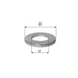  MK   HORGANYZOTT VÉKONY ALÁTÉT - M3 (3.2/7MM), 1000DB/CS 