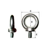  MK   MENETES CSAVAROS GYŰRŰS SZEM - M12 / 30MM/50MM 