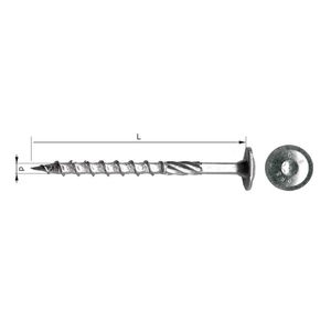  MK   DOMBORÚ TORX FEJŰ VÁGÓÉLES FACSAVAR - 8X80MM, 50DB/CS  termék fő termékképe