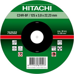 HiKOKI #vágótárcsa kő 125x3/25 sík/4100212 termék fő termékképe