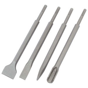 EXTOL betonvéső klt. 4db, SDS PLUS; 250mm hosszú, hegyes, lapos 25mm, lapos 45mm, horony termék fő termékképe