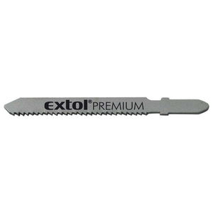 EXTOL dekopírlap fémre, 5db, Bosch befogás, HSS; 51×8×1,5mm, 1,2mm fogtáv, mart, hullámosított fogak, egyenes vágás, acéllemez termék fő termékképe