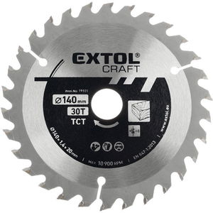 EXTOL körfűrészlap, keményfémlapkás, 185×30mm(lyuk átm), T36; 2,7 mm lapkaszélesség, max. 8.200 ford/perc termék fő termékképe