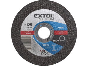 Extol Premium vágókorong acélhoz, kék; 125×2,5×22,2mm, max 12200 ford/perc, 8808122 termék fő termékképe