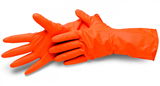 Schuller CLEANSTAR ORANGE latex háztartási kesztyű bolyhos belsővel, narancssárga