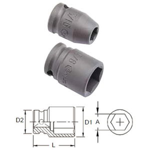 Genius Tools 444014 1/2"-os 6 lapú gépi dugókulcs fej, 14 mm termék fő termékképe