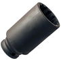 Genius Tools 448527  1/2"-os 12 lapú gépi dugókulcs fej, hosszított kivitel, 27 mm