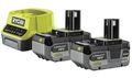 Ryobi RC18120-240X 18V ONE+ kompakt töltő és 2 db Lithium+ Li-ion akkumulátor, 18 V, 4.0 Ah