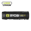 Ryobi RB4L30 USB Li-ion akkumulátor power bank funkcióval, 4 V, 3.0 Ah (USB-C töltőkábellel)