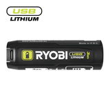 Ryobi RB4L30 USB Li-ion akkumulátor power bank funkcióval, 4 V, 3.0 Ah (USB-C töltőkábellel)