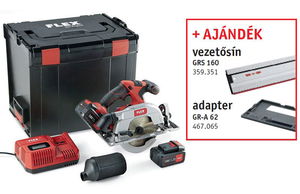 Flex CS 62 18.0-EC/5.0 Set akkus körfűrész + AJÁNDÉK vezetősín és adapter (2 x 5.0 Ah Li-ion akkuval, L-BOXX-ban) termék fő termékképe