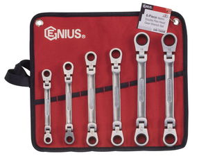 Genius Tools GW-7806M csuklós-racsnis csillagkulcs készlet, metrikus, 6 részes termék fő termékképe