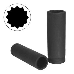 Genius Tools 448509 1/2"-os 12 lapú gépi dugókulcs fej, hosszított kivitel, 9 mm termék fő termékképe