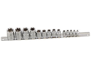 Genius Tools TX-23414 1/4", 3/8", 1/2"-os belső torx dugókulcs készlet, 14 részes termék fő termékképe