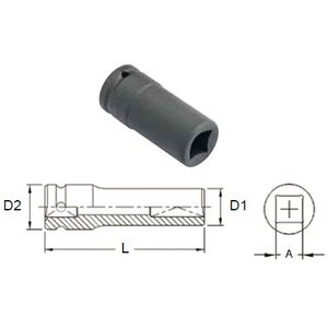 Genius Tools 649521S 3/4"-os gépi dugókulcs fej négyszög csatlakozással, Budd Wheel, 21 mm termék fő termékképe