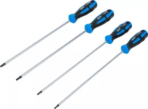 BGS Technic 9-74541 csavarhúzó készlet, Torx extra hosszú 250 mm, 4 részes termék fő termékképe