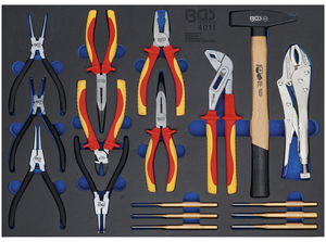 BGS Technic 9-4011 VDE 1000 V szigetelt fogó és csapkiütő szerszám készlet, 17 részes termék fő termékképe