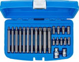 BGS Technic 9-5013 Ribe bitkészlet 1/4"-os és 3/8"-os befogóval, 22 részes