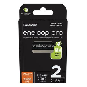 Panasonic BK-3HCDE/2BE eneloop pro Ni-MH akkumulátor, AA (ceruza), 2500 mAh, 2 db/bliszter termék fő termékképe