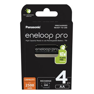 Panasonic BK-3HCDE/4BE eneloop pro Ni-MH akkumulátor, AA (ceruza), 2500 mAh, 4 db/bliszter termék fő termékképe