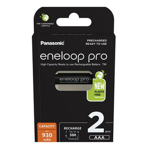 Panasonic BK-4HCDE/2BE eneloop pro Ni-MH akkumulátor, AAA (micro), 930 mAh, 2 db/bliszter termék fő termékképe