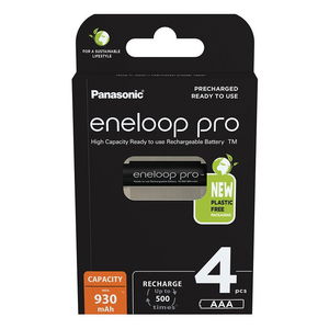 Panasonic BK-4HCDE/4BE eneloop pro Ni-MH akkumulátor, AAA (micro), 930 mAh, 4 db/bliszter termék fő termékképe