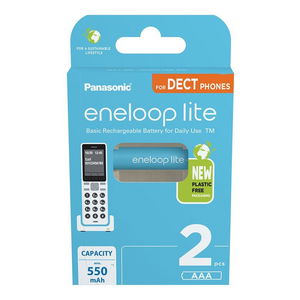 Panasonic BK-4LCCE/2DE eneloop lite Ni-MH akkumulátor, AAA (micro), 550 mAh, 2 db/bliszter termék fő termékképe