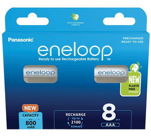 Panasonic BK-4MCDE/8BE eneloop Ni-MH akkumulátor, AAA (micro), 800 mAh, 8 db/bliszter termék fő termékképe