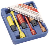 Genius Tools CW-406M 1/2"-os gépi dugókulcs fej és toldószár készlet alufelnihez, 6 részes