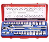 Genius Tools GS-332MS 3/8"-os 6-lapú dugókulcs készlet, 32 részes