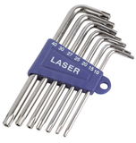 Laser Tools LAS-3498 L-alakú 5-ágú furatos torxkulcs készlet, 7 részes