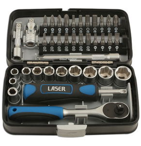 Laser Tools LAS-5960 1/4"-os dugókulcs és bitkészlet, 38 részes termék fő termékképe