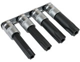 Laser Tools LAS-6425 1/2"-os rátűzőkulcs készlet, furatos torx, T70-T100, 4 részes