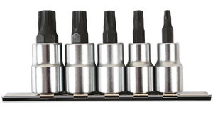 Laser Tools LAS-6768 3/8"-os MTS Mortorq Spiral 4-ágú rátűzőkulcs készlet, MTS0-MTS4, 5 részes termék fő termékképe