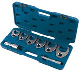 Laser Tools LAS-7476 villáskulcs adapter készlet, nyitott, Crowfoot, 1/2"-3/4", metrikus, 6+2 részes