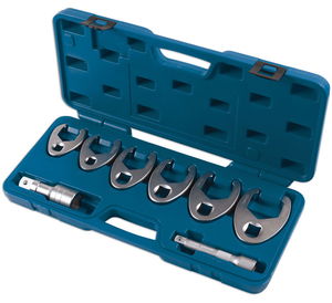 Laser Tools LAS-7476 villáskulcs adapter készlet, nyitott, Crowfoot, 1/2"-3/4", metrikus, 6+2 részes termék fő termékképe