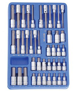 Genius Tools MS-442B 1/2"-os rátűzőkulcs készlet, imbusz, torx, XZN, 42 részes termék fő termékképe