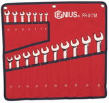 Genius Tools PR-017M csillag-villáskulcs készlet, metrikus, 17 részes