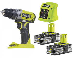 Ryobi R18PD2-215G akkus ütvefúró-csavarozó (2 x 1.5 Ah Li-ion akkuval) termék fő termékképe