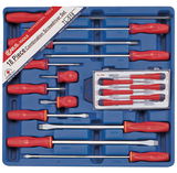 Genius Tools TL-518 csavarhúzó készlet (lapos, Phillips), 18 részes