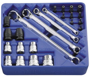 Genius Tools TX-2324 torx készlet (csillagkulcsok, bitek, dugókulcsok), 24 részes termék fő termékképe