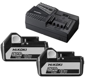 HiKoki UC18YFSL Li-ion akkumulátor töltő + 2 db 18V 5.0Ah Li-ion akkumulátor termék fő termékképe