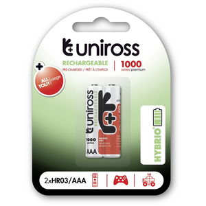 Uniross HYBRIO 1.2V Ni-MH akkumulátor, AAA (micro), 1000 mAh, 2 db/bliszter termék fő termékképe