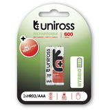 Uniross HYBRIO 1.2V Ni-MH akkumulátor, AAA (micro), 600 mAh, 2 db/bliszter