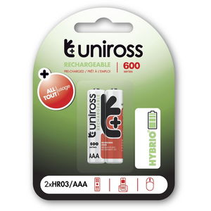 Uniross HYBRIO 1.2V Ni-MH akkumulátor, AAA (micro), 600 mAh, 2 db/bliszter termék fő termékképe